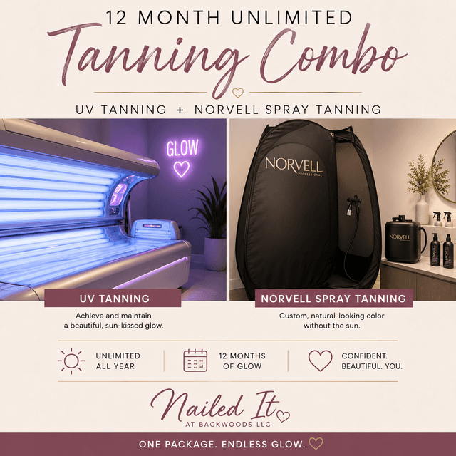 1 Yr. Unlimited Tanning Combo at Nailed It!! in Walton, NY